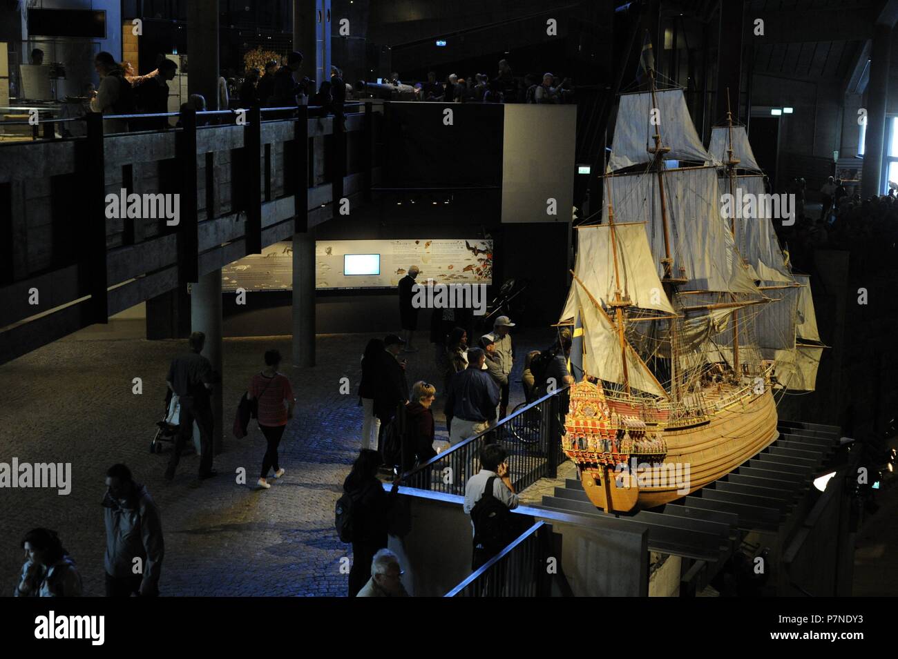 Stockholm. Sweden. Vasa Museum. Built to house Warship Vasa, which was  built at 1626-1628 on the orders of the King of Sweden Gustavus Adolphus.  Interior Stock Photo - Alamy