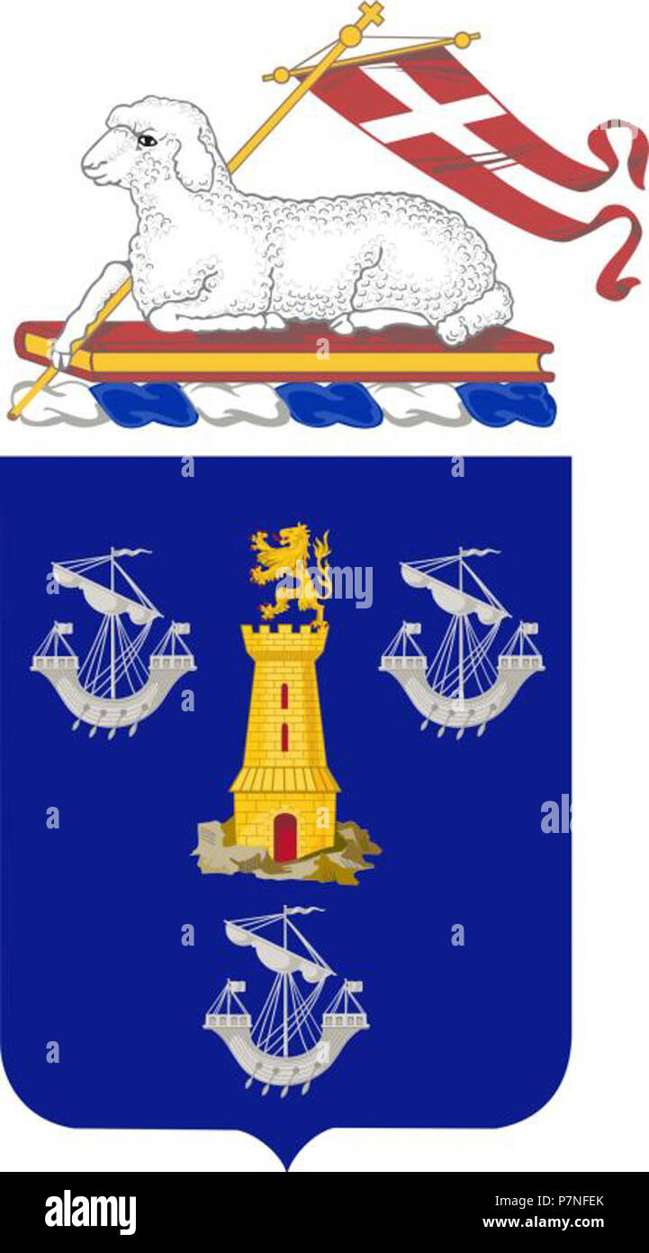 295th-infantry-regiment-coat-of-arms. Stock Photo