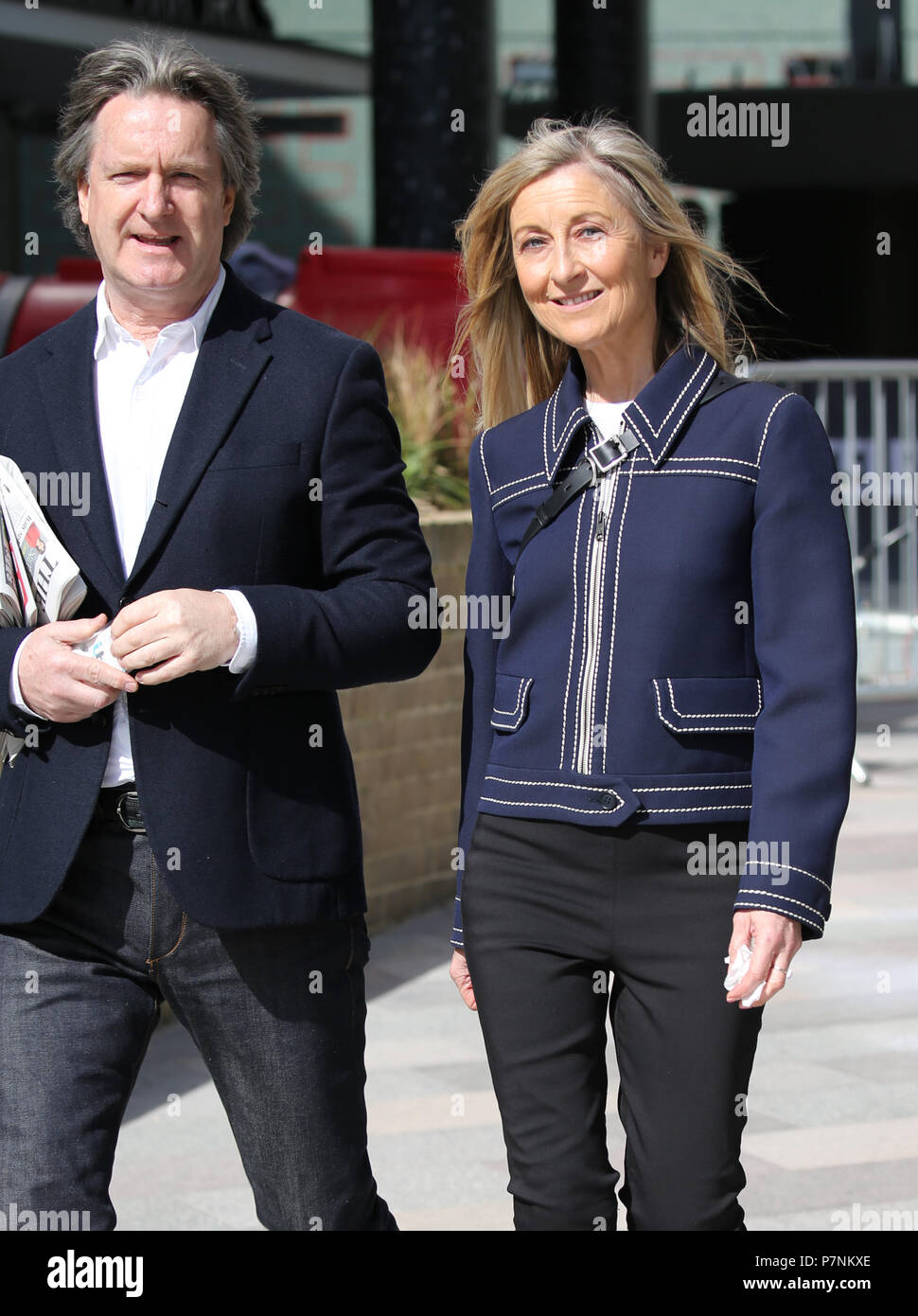 Fiona Phillips and her husband Martin Frizell outside ITV Studios  Featuring: Martin Frizell, Fiona Phillips Where: London, United Kingdom  When: 06 Jun 2018 Credit: Rocky/WENN.com Stock Photo - Alamy