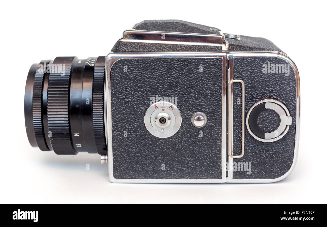 Medium format film camera SalutC (also known as "Hasselbladski") with