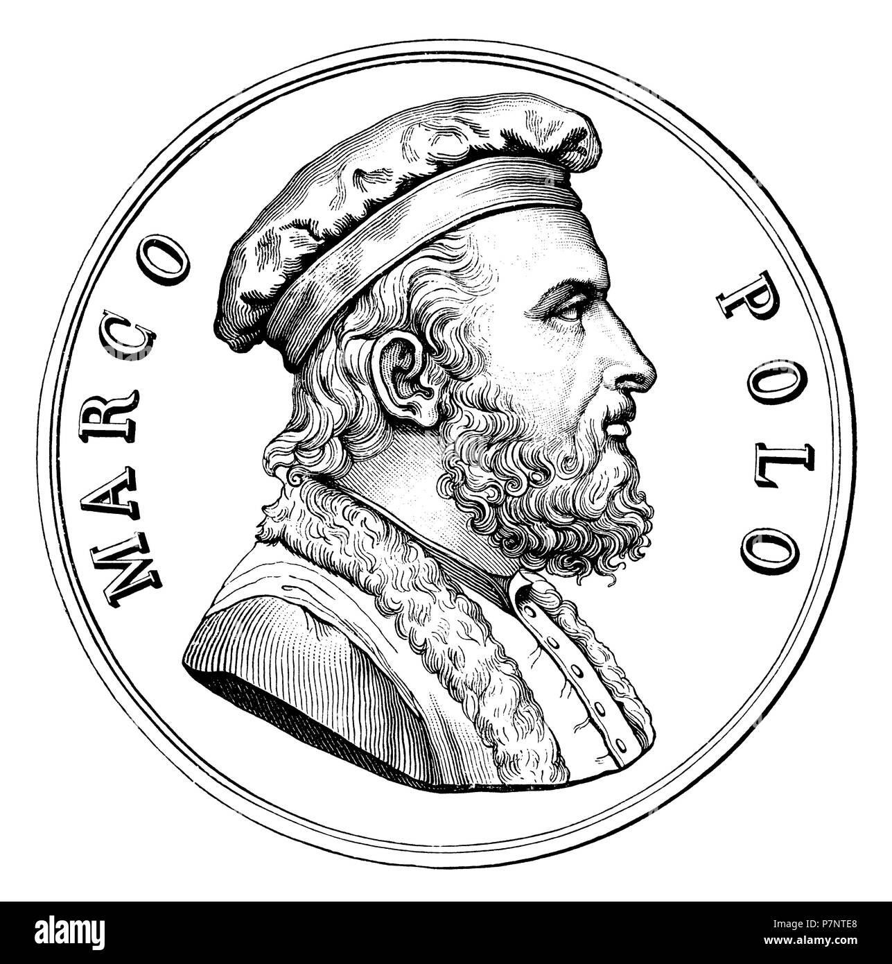 Marco Polo. After Pauthier,   1904 Stock Photo