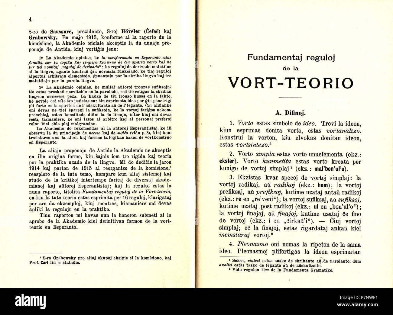 Fundamentaj Reguloj de la Vort-Teorio en Esperanto