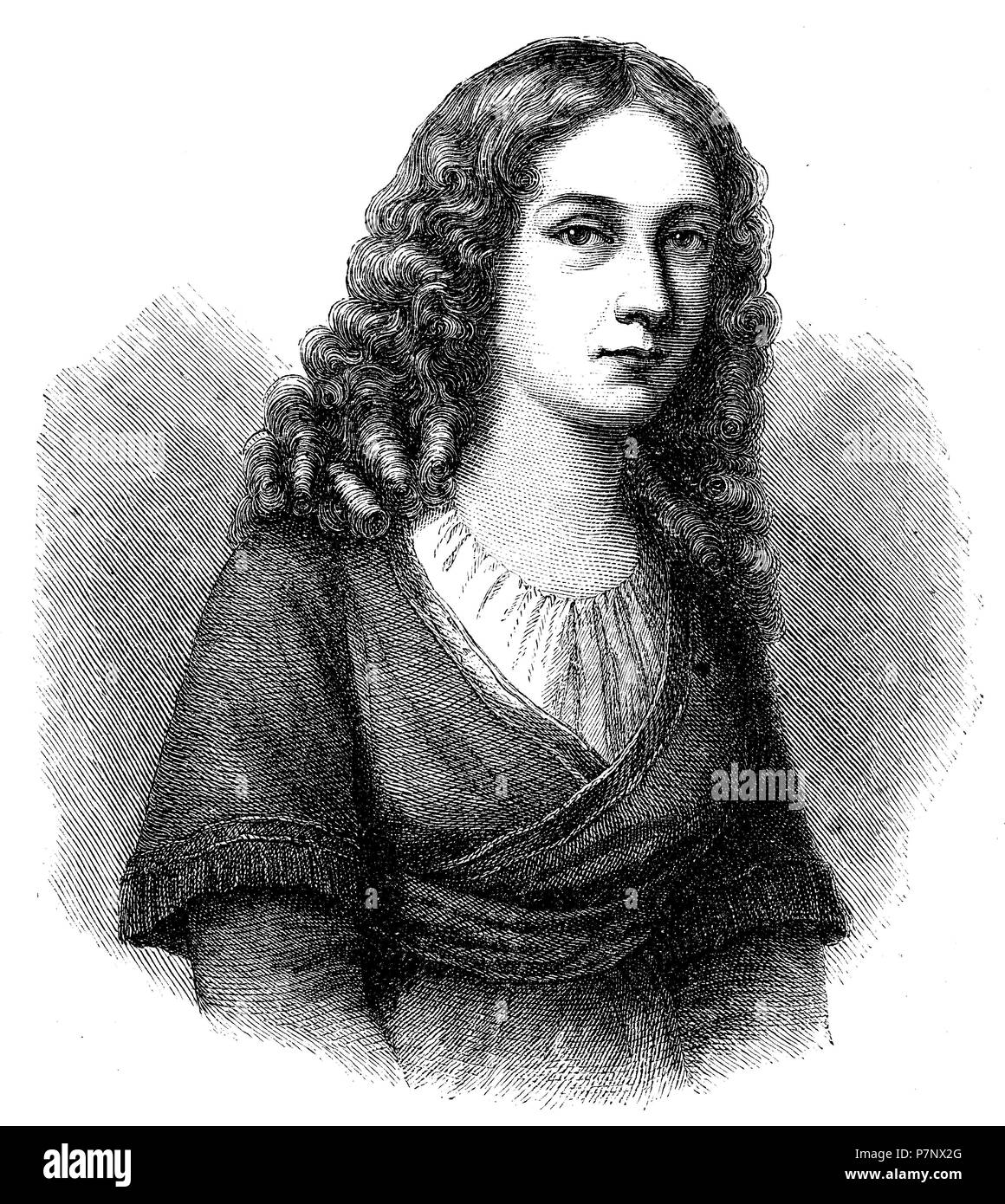 Schiller's wife Charlotte, born Lengefeld, Stock Photo