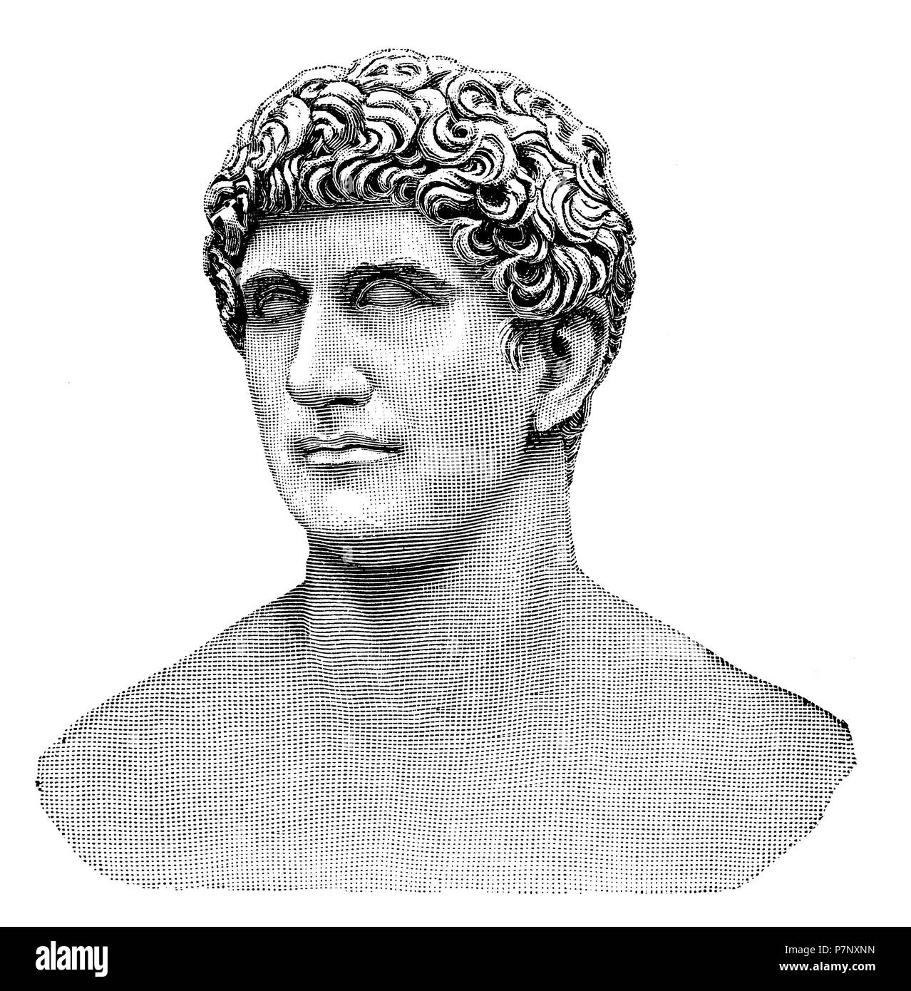 Marcus Antonius (83 BC - 30 BC) Roman politician and general,   1899 Stock Photo