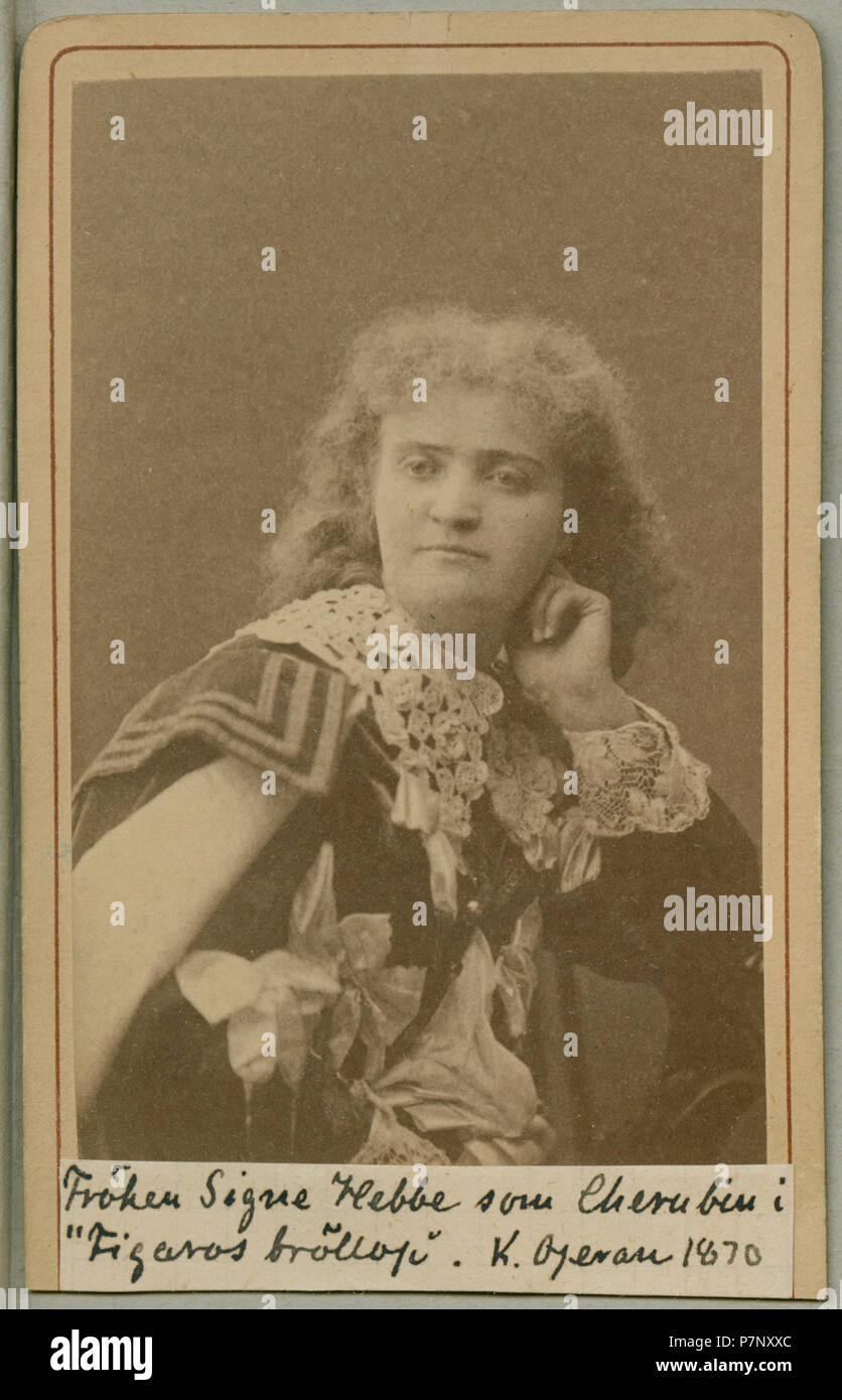 Signe Hebbe Som Cherubin I Figaros Brollop Kungliga Operan 1870
