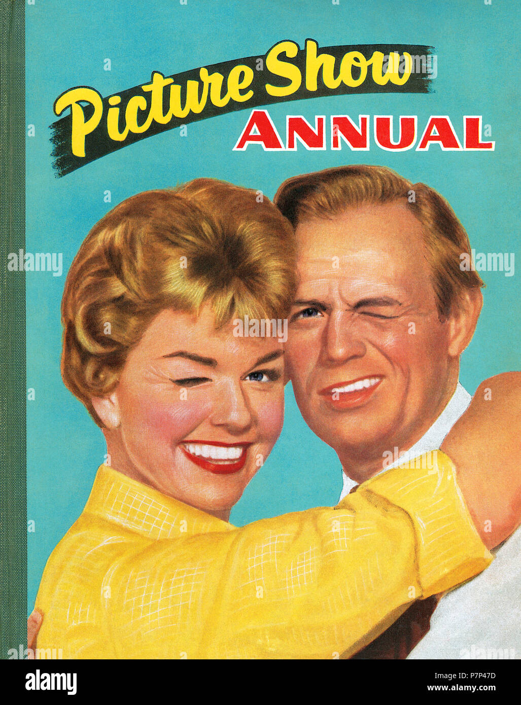 Front cover of the Picture Show Annual, 1960, featuring Doris Day and Richard Widmark in the film Tunnel Of Love. Stock Photo