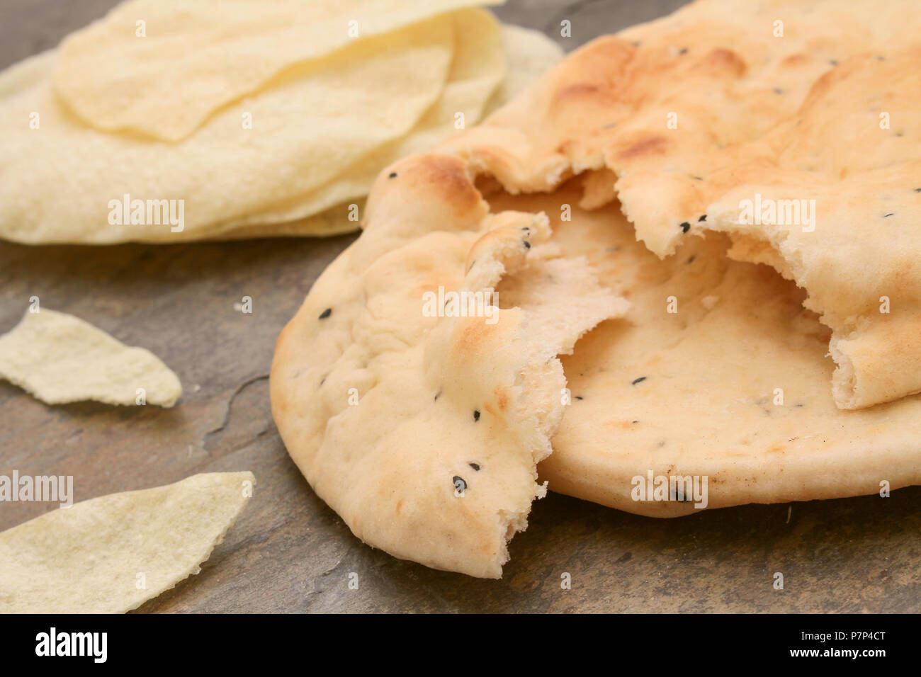 Indian Naan flatbread Stock Photo Alamy