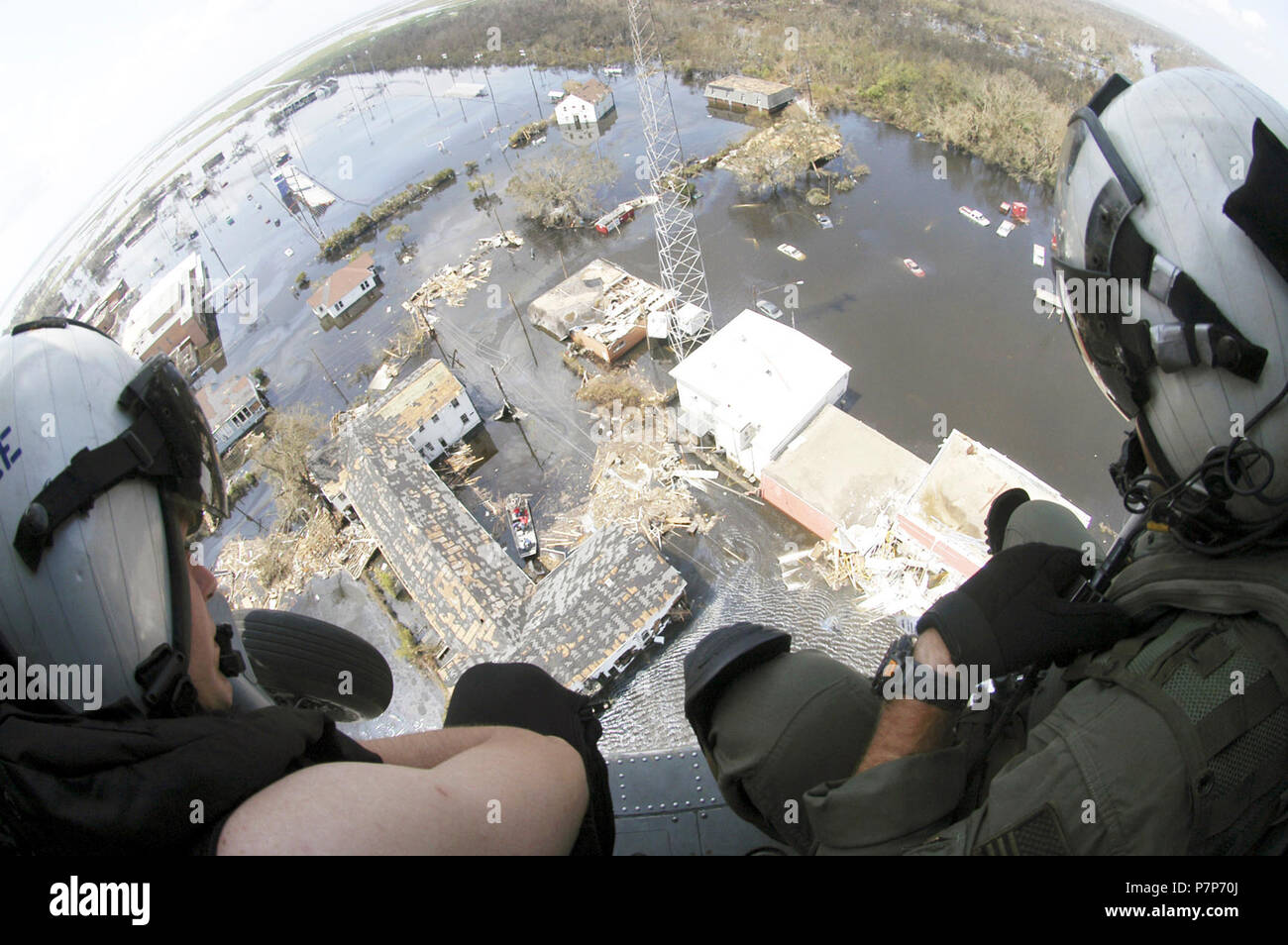Hurricane Relief-22. Two US Navy (USN) Search and Rescue (SAR) Swimmers ...