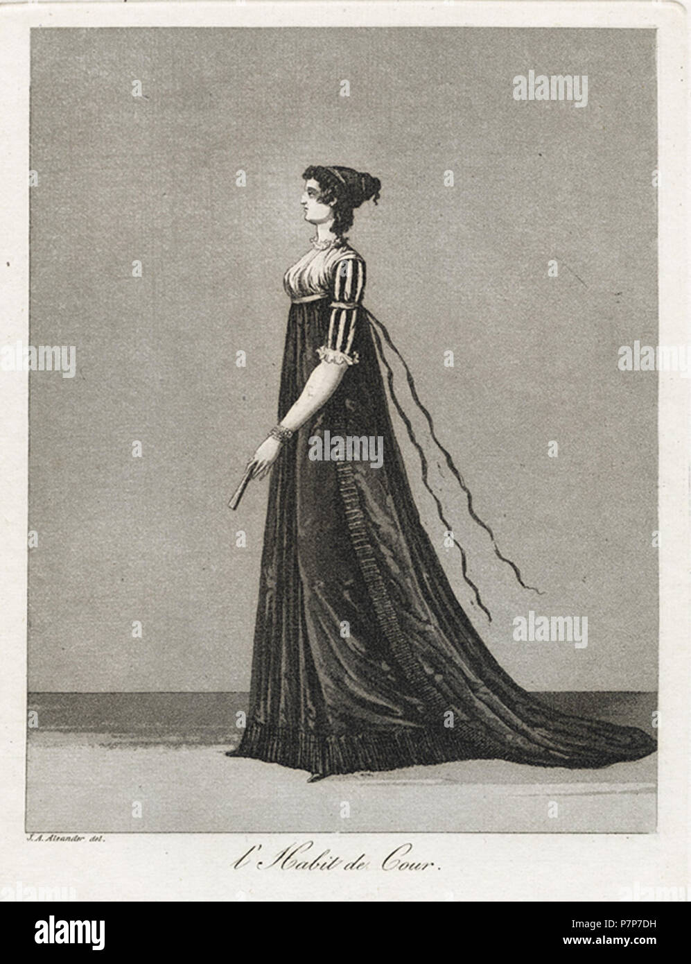 3 Gustaf III-s nationella drkt, svenska drkten. L'Habit de Cour. Dam i  hovdrkt - Nordiska Museet - NMA.0054233 Stock Photo - Alamy