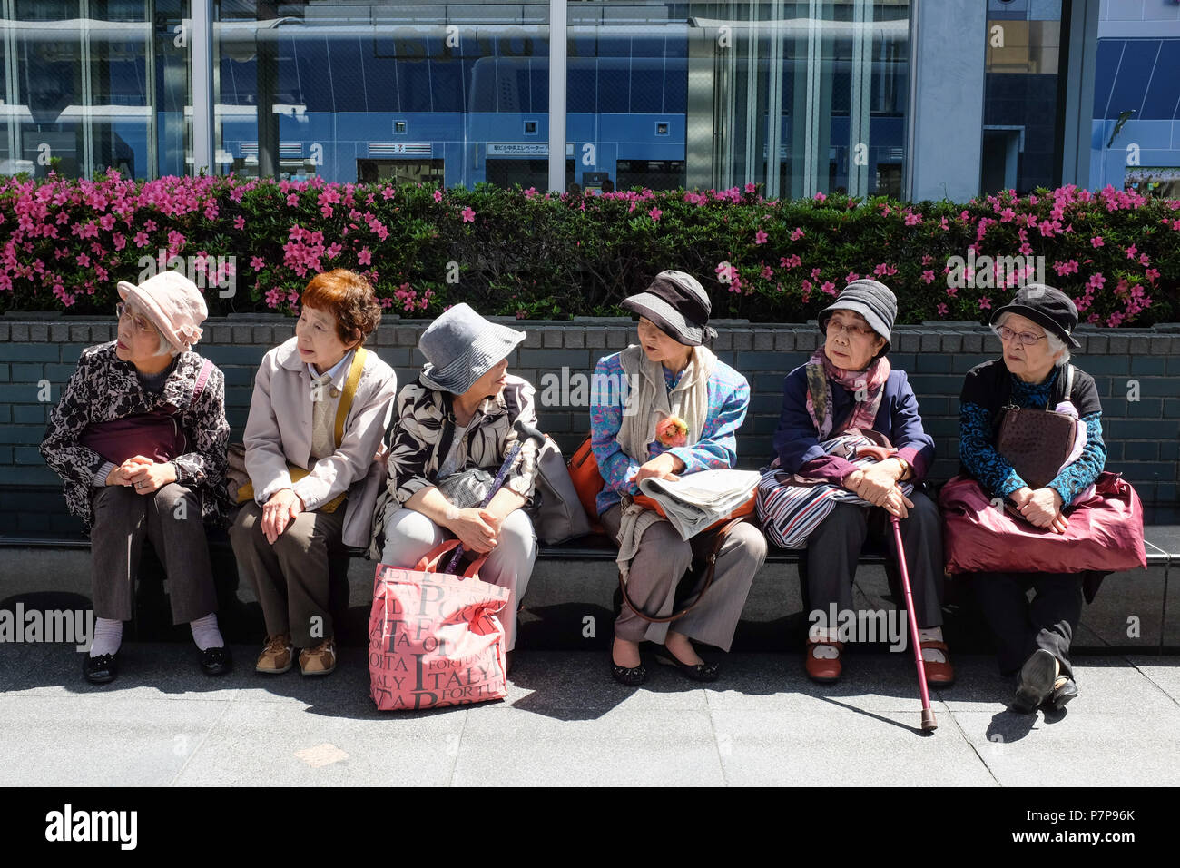 A group of elderly women in Kyoto, Japan. Stock Photo