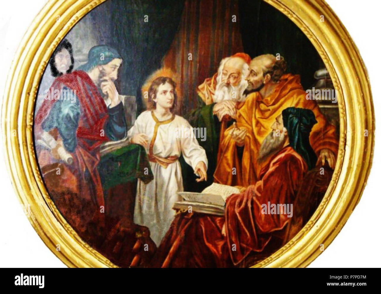 English Greek painter Spiridon Gazis (18351920) 'Christ and rabbis