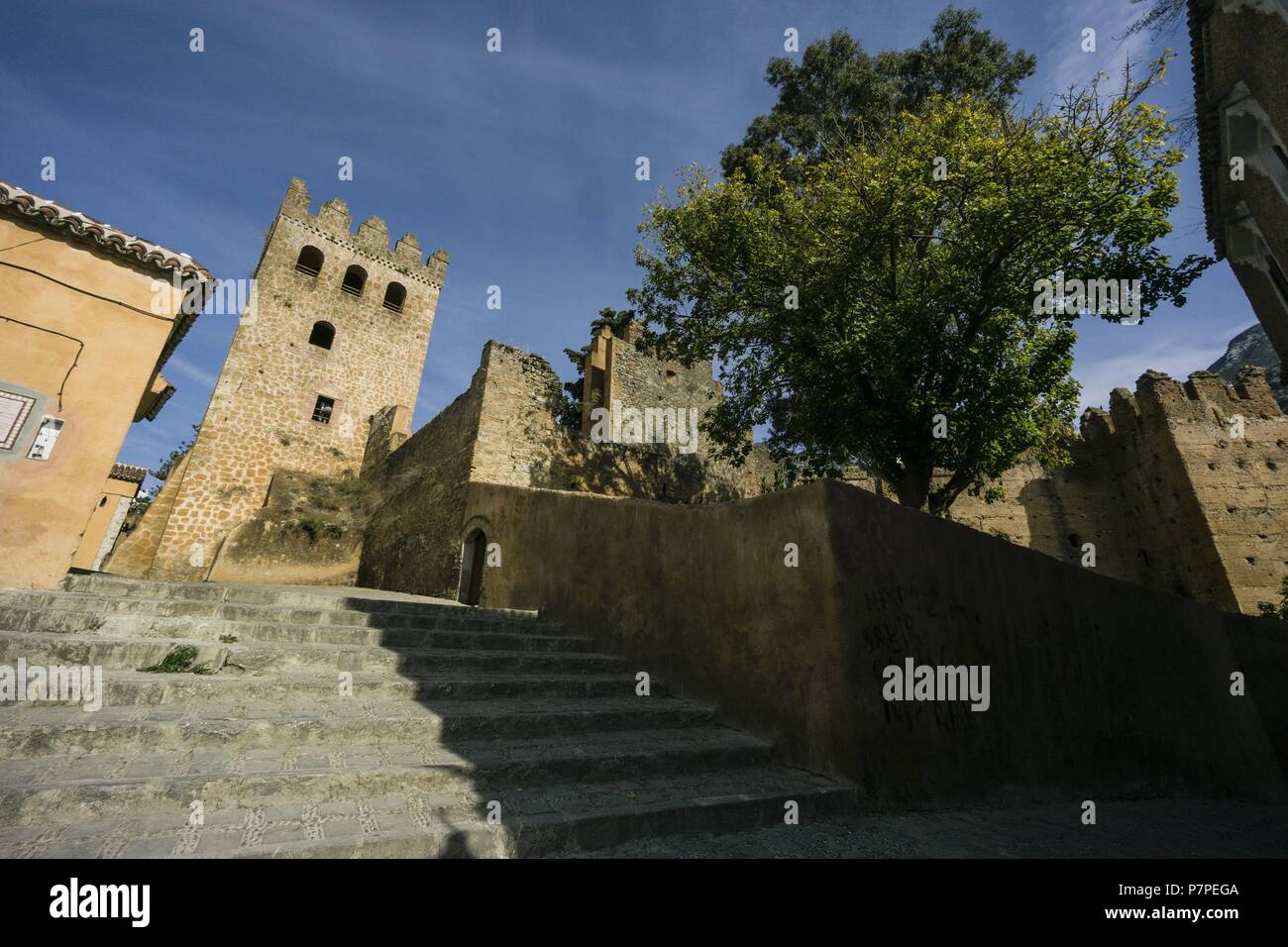 Alcazaba (Kasbah) , construida por Muley Ismail a finales del Siglo XVII, Chefchauen, -Chauen-, Marruecos, norte de Africa, continente africano. Stock Photo