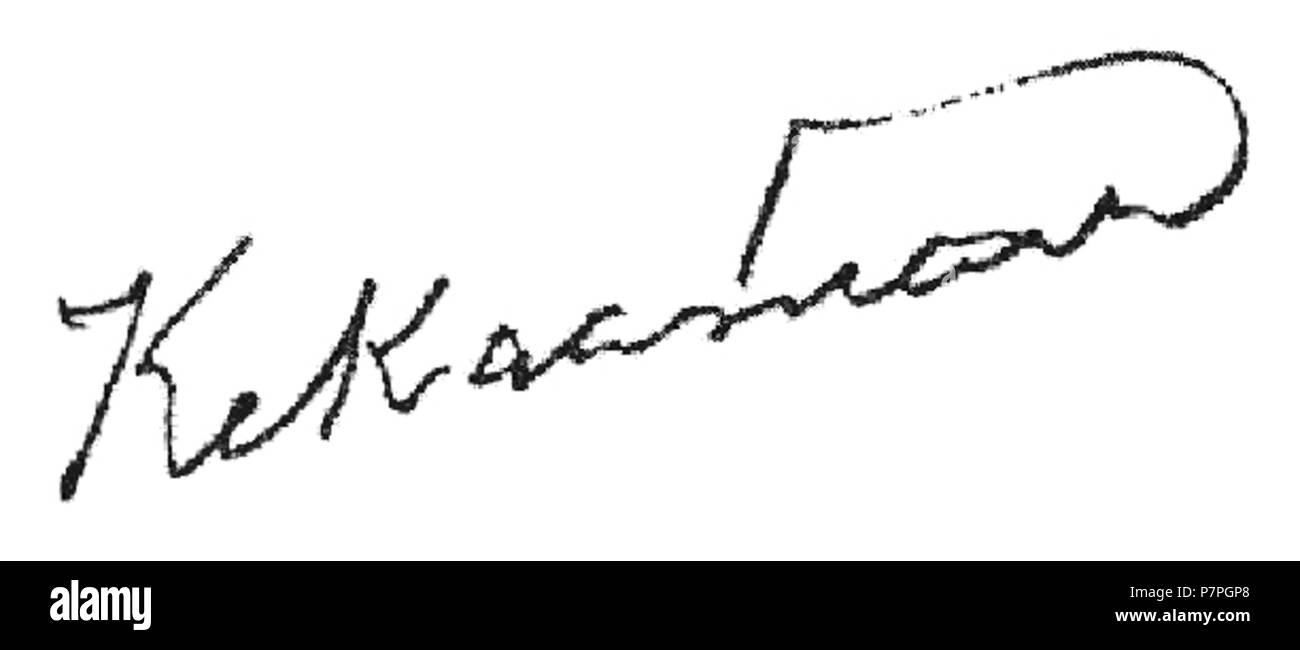 English: Signature of Princess Elizabeth Kekaaniau Laanui. before 1928 229 Kekaaniau signature Stock Photo