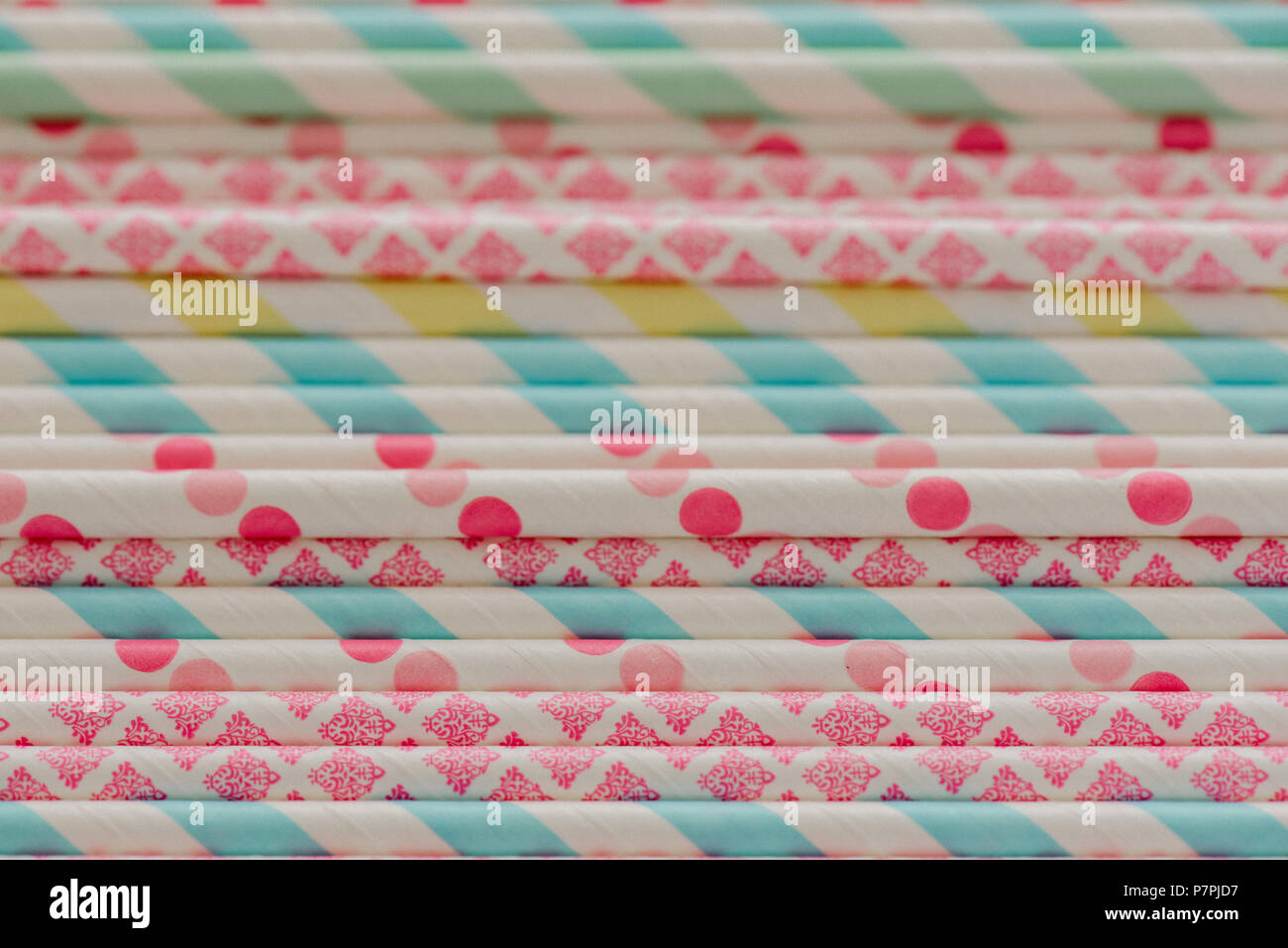 Paper straws in pastel colors Stock Photo Alamy