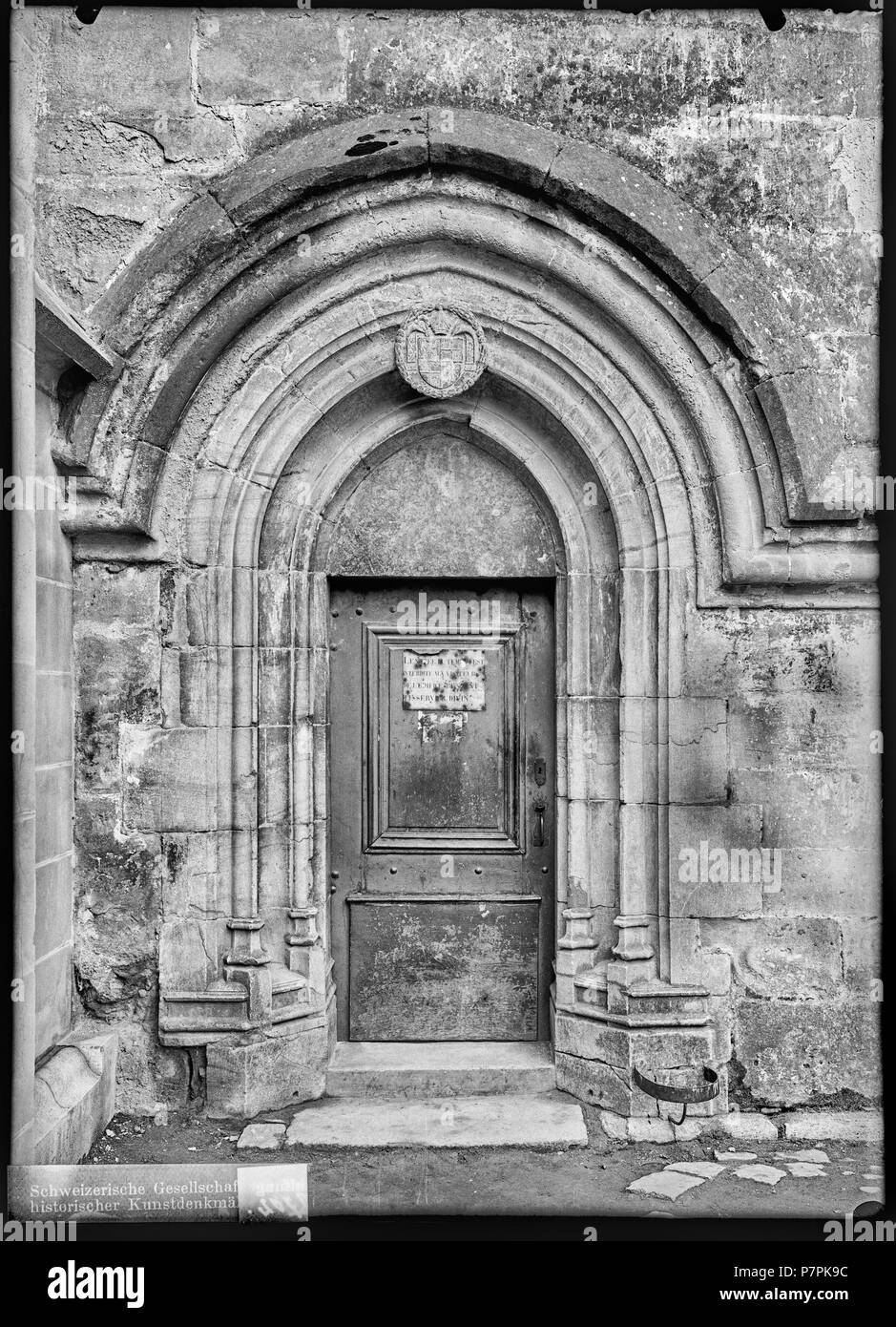 74 CH-NB - Lausanne, Cathédrale protestante Notre-Dame, vue partielle extérieure - Collection Max van Berchem - EAD-7289 Stock Photo
