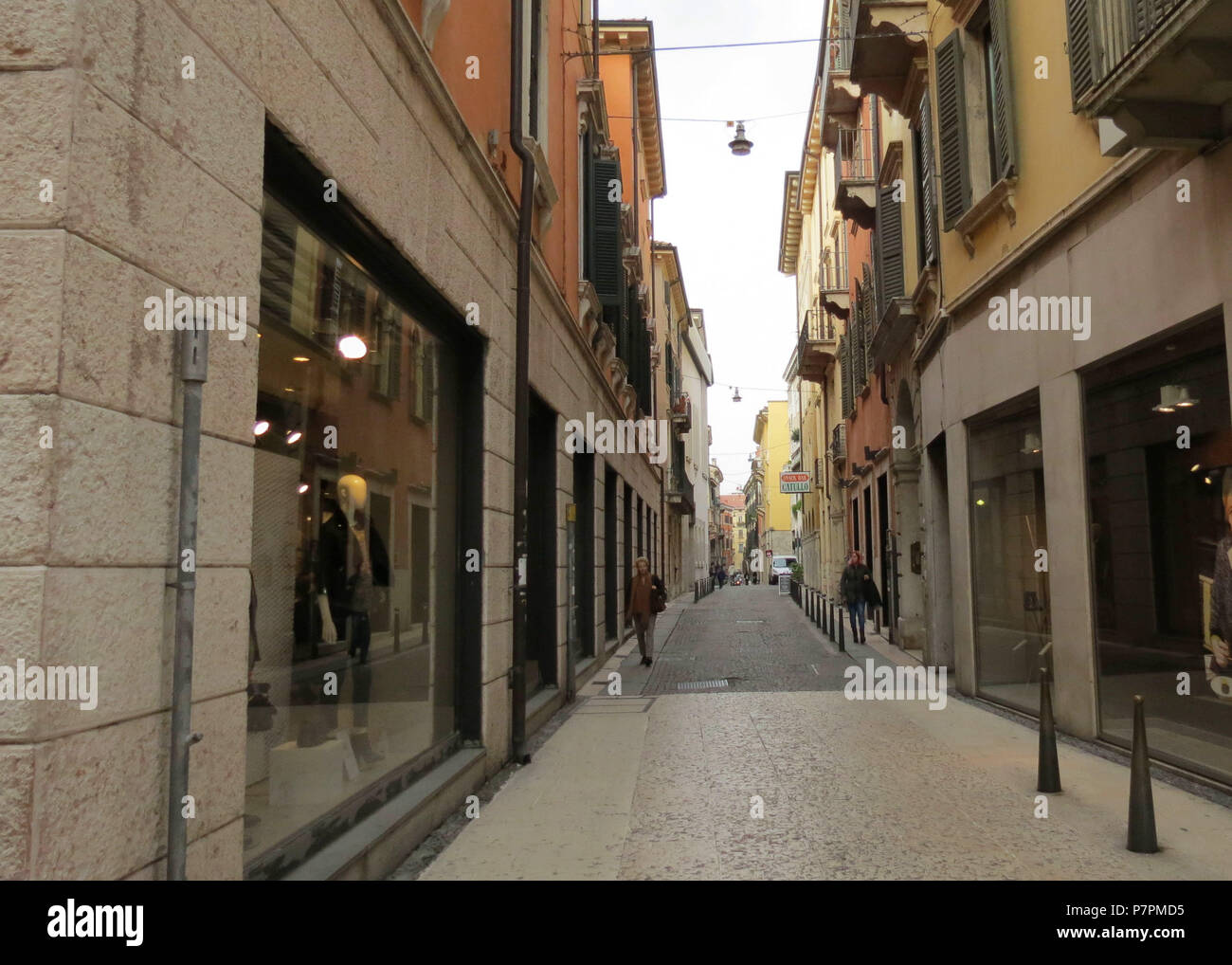 Via Valerio Catullo. The city of Verona. Italy. Stock Photo