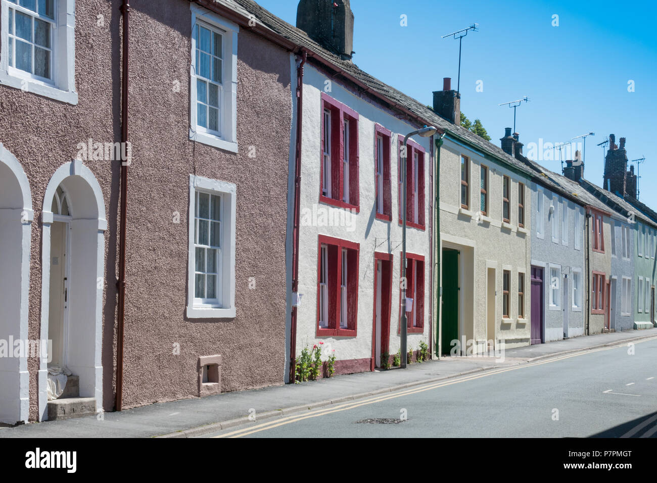 Row of houses in Cockermouth in Cumbria Stock Photo Alamy
