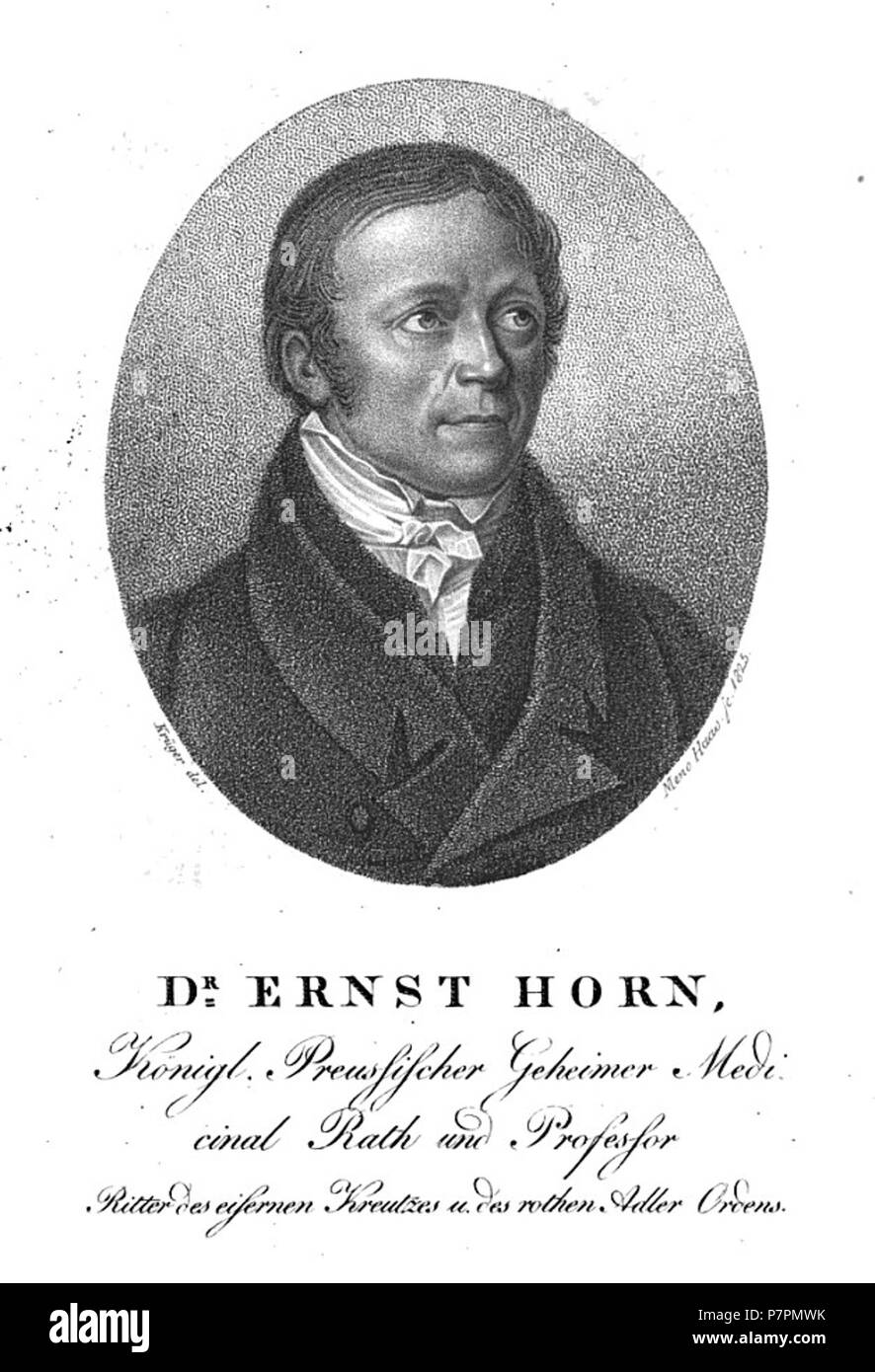 Deutsch: Ernst Horn, Mediziner . 1825 147 Ernst Horn 1825 Stock Photo