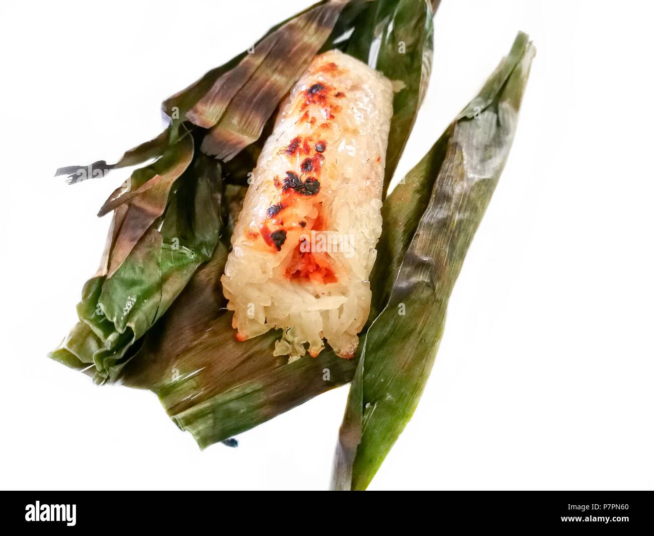 Sticky rice wrapped in banana leaves Stock Photo Alamy