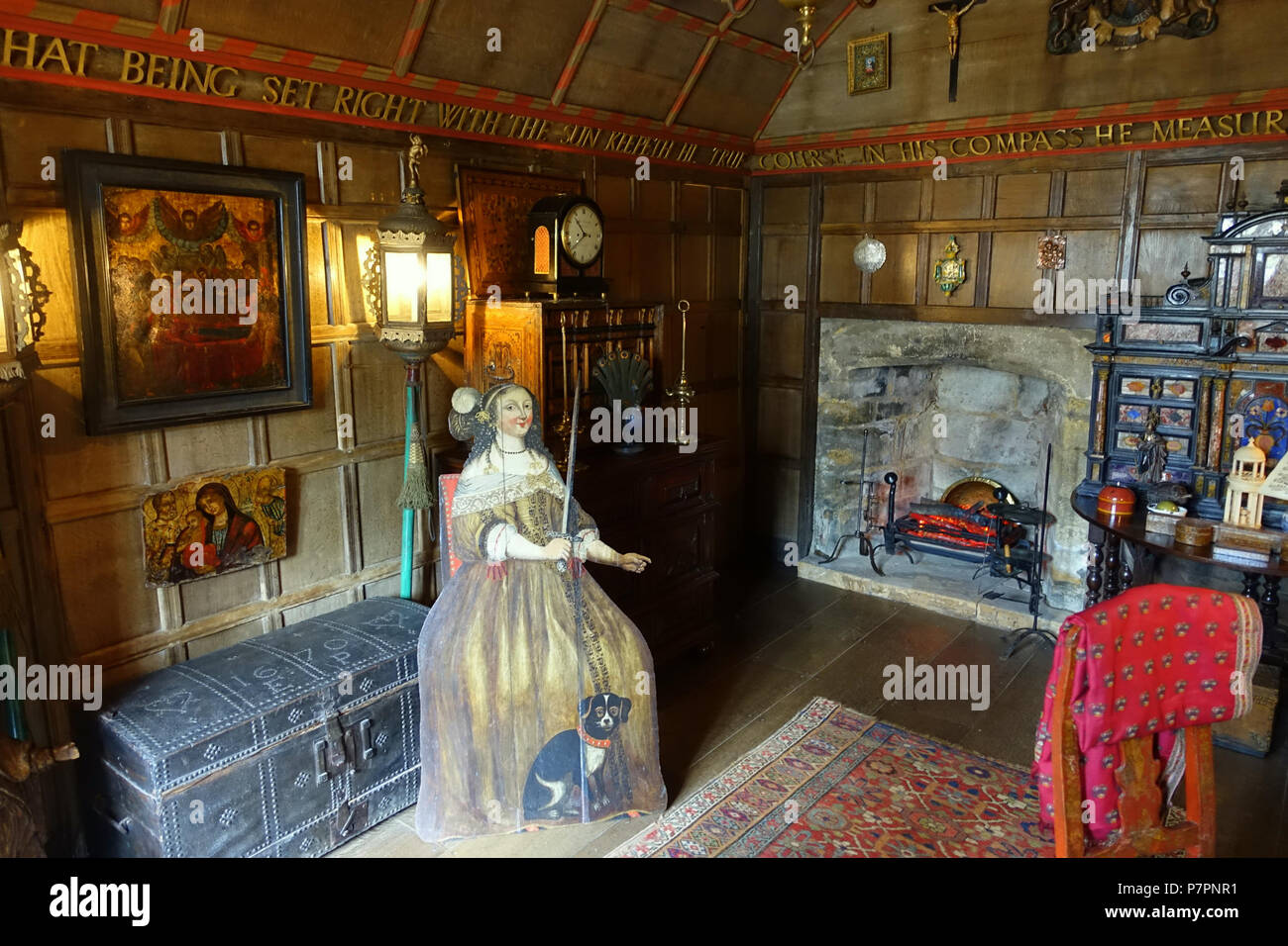 English: Interior view of Snowshill Manor - Gloucestershire, England. All items in this photograph are old enough to be in the . 23 May 2016, 08:51:53 204 Interior view - Snowshill Manor - Gloucestershire, England - DSC09604 Stock Photo
