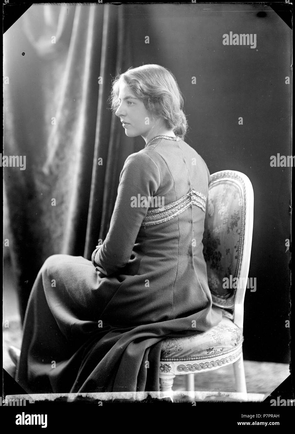 Elsa Claesson, porträtt 1905. Glasnegativ 144 Elsa Claesson, porträtt - SMV - GC015 Stock Photo