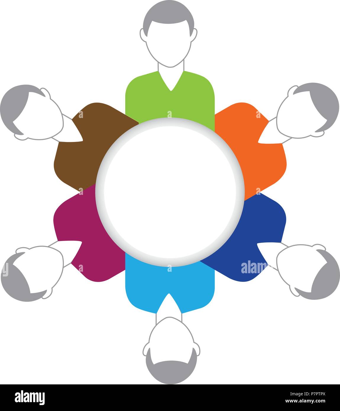 Teamwork business people logo vector design illustration Stock Vector ...
