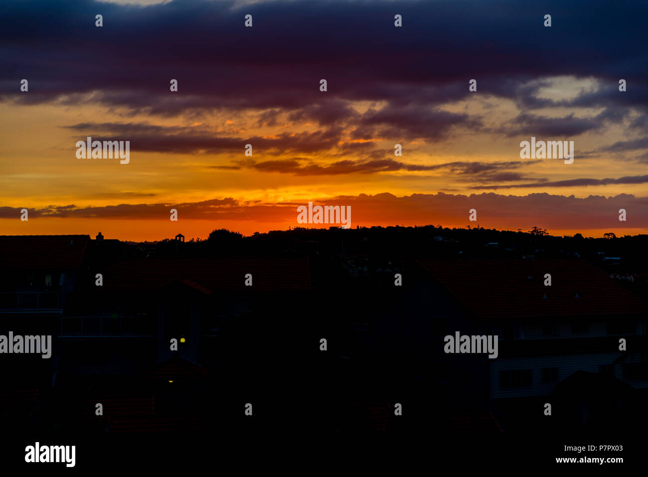 Sunset in New Zealand Stock Photo
