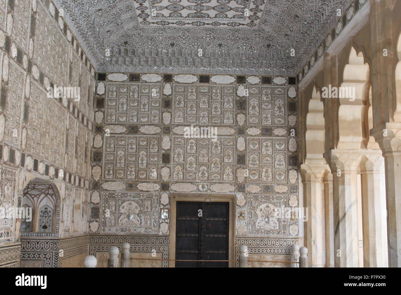 Sheesh mahal and also known as mirror palace is the magnificent piece of architecture built with beautiful precious stones and glass. Stock Photo