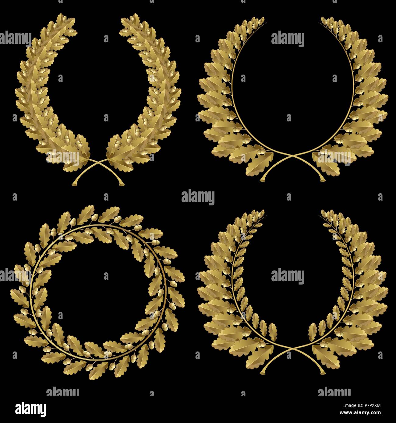 Oro corona di alloro Foto stock - Alamy