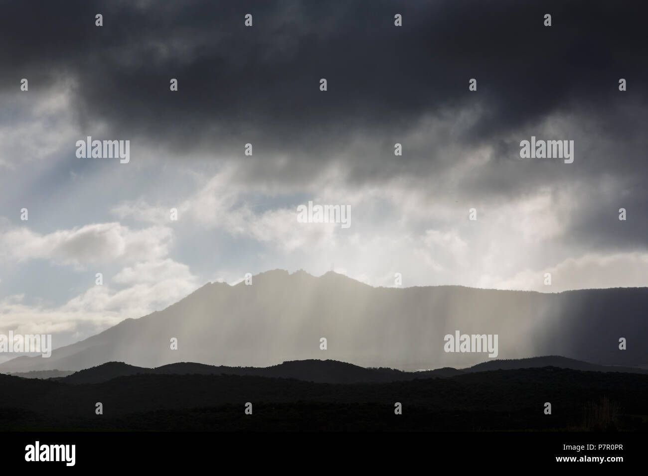 Mountain range and clouds Stock Photo - Alamy