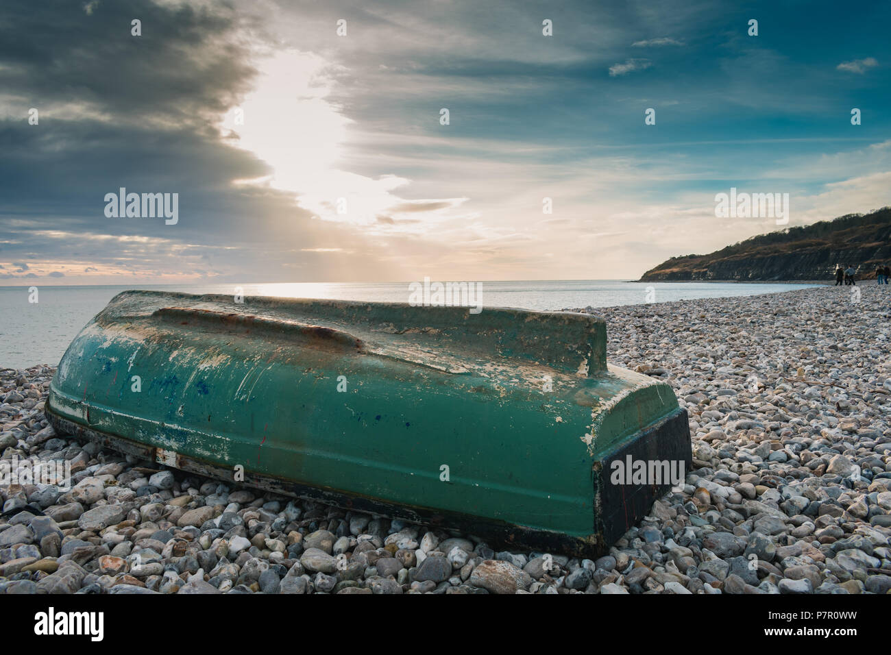 Upturned derelict boat hi-res stock photography and images - Alamy