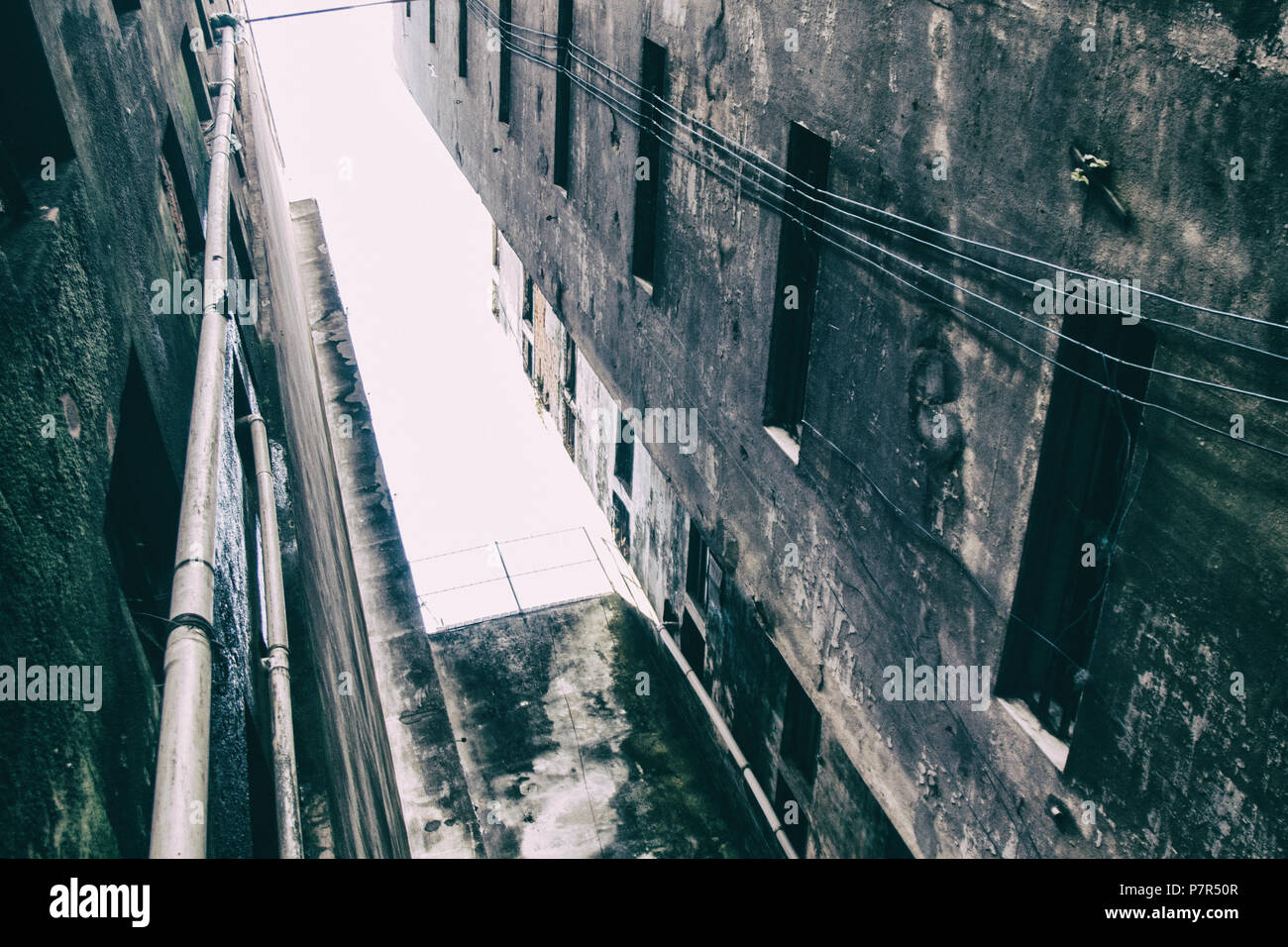 Condemned building is used as home by social housing movement Stock ...