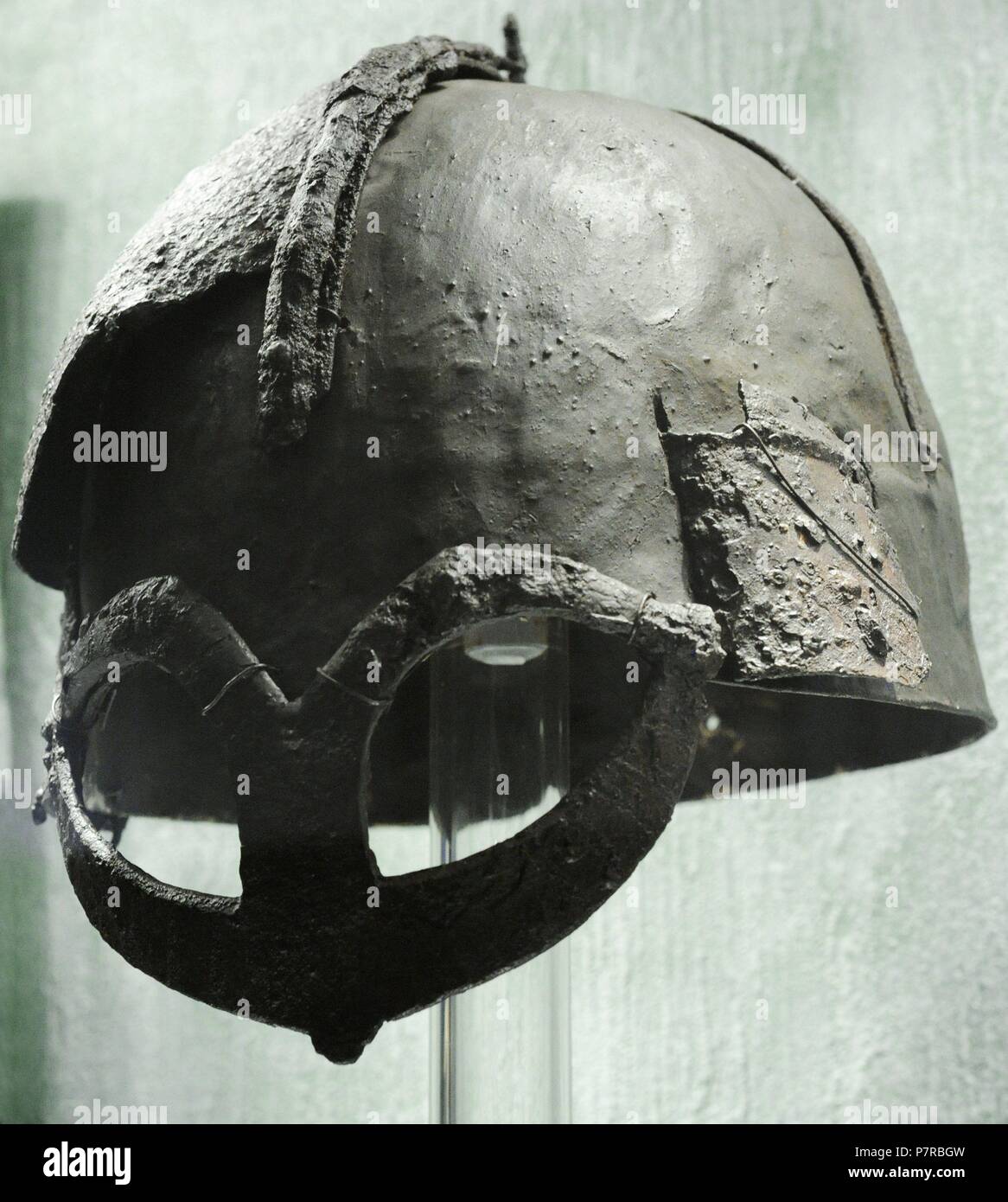 Gjermunbu Scandinavia. Viking Age. helmet from chieftain's grave. Iron ...
