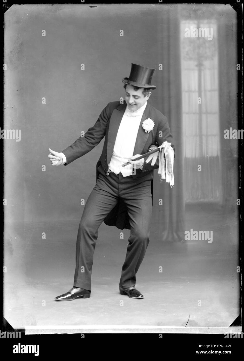 Carl Barcklind som Renée i Greven av Luxemburg, Oscarsteatern 1910. Glasnegativ 60 Carl Barcklind, rollporträtt - SMV - GB012 Stock Photo