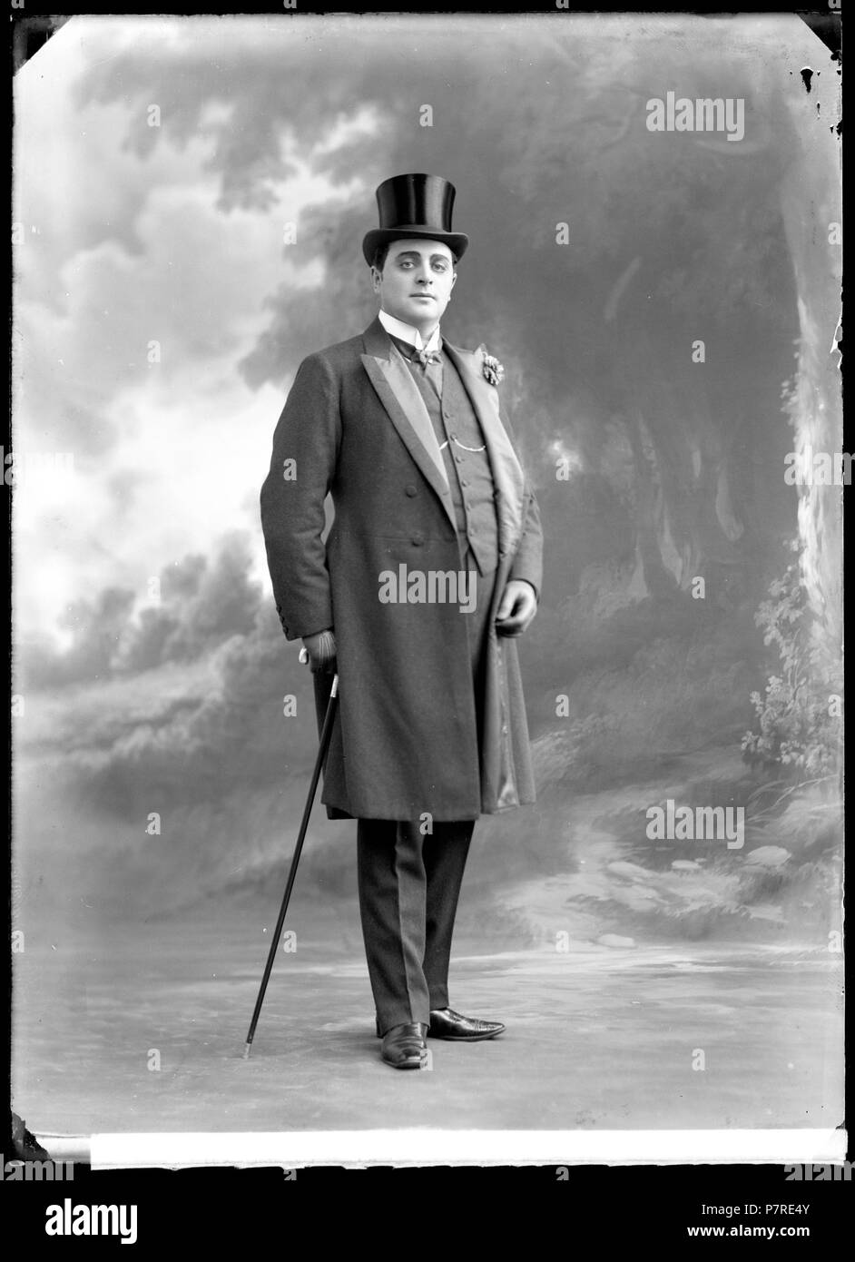 Carl Barcklind i Frånskilda frun, Oscarsteatern 1909. Glasnegativ 60