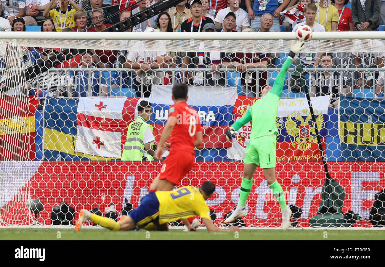 England Goalkeeper Jordan Pickford Makes A Save During The FIFA World england-goalkeeper-jordan-pickford-makes-a-save-during-the-fifa-world