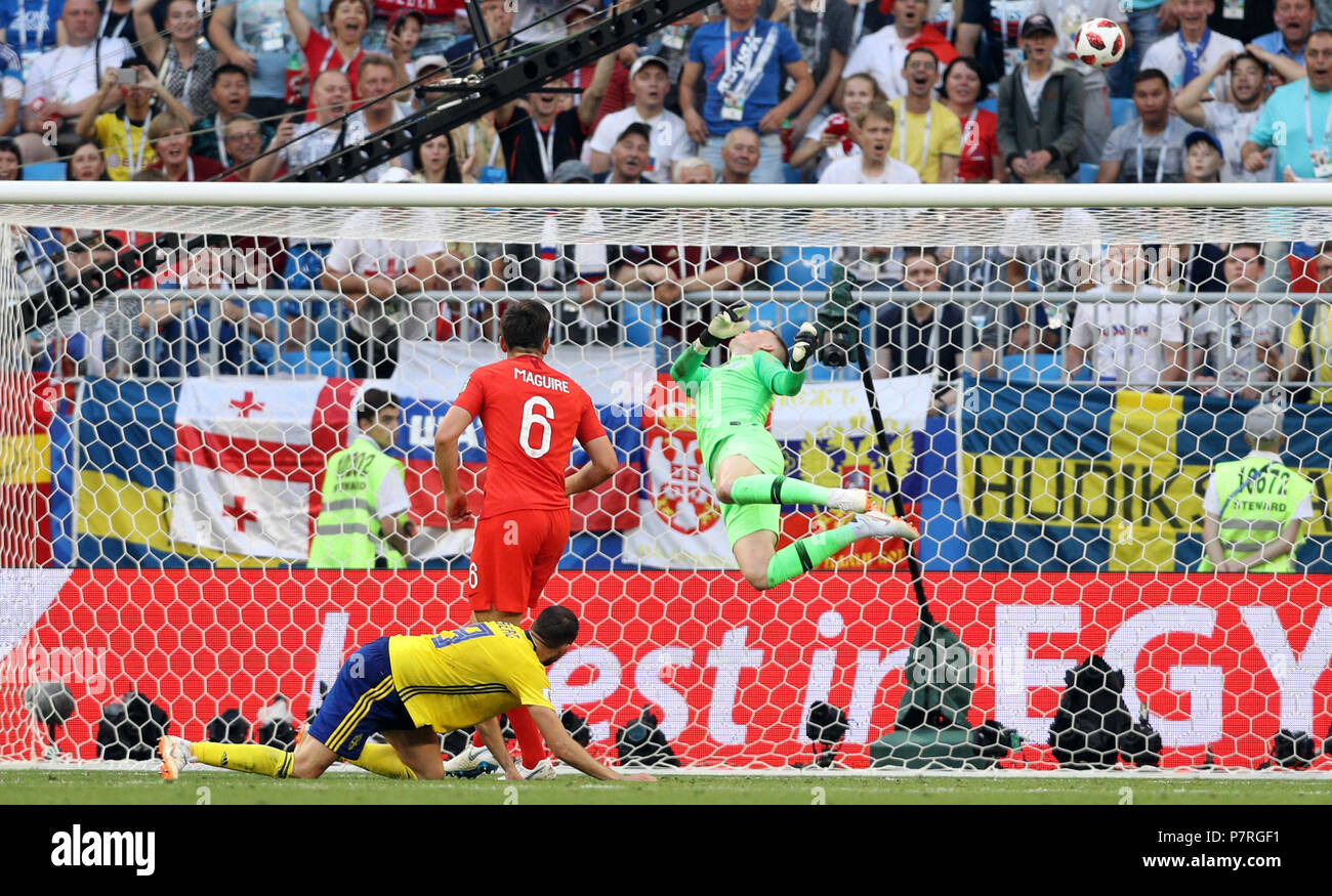 England Goalkeeper Jordan Pickford Makes A Save During The FIFA World england-goalkeeper-jordan-pickford-makes-a-save-during-the-fifa-world