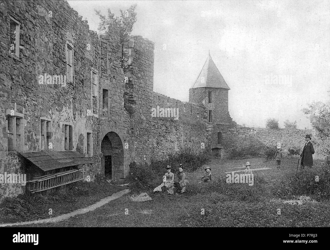 Deutsch: Schloss Burg in Solingen als Ruine . 1883 342 Schloss Burg als Ruine 1883 Stock Photo
