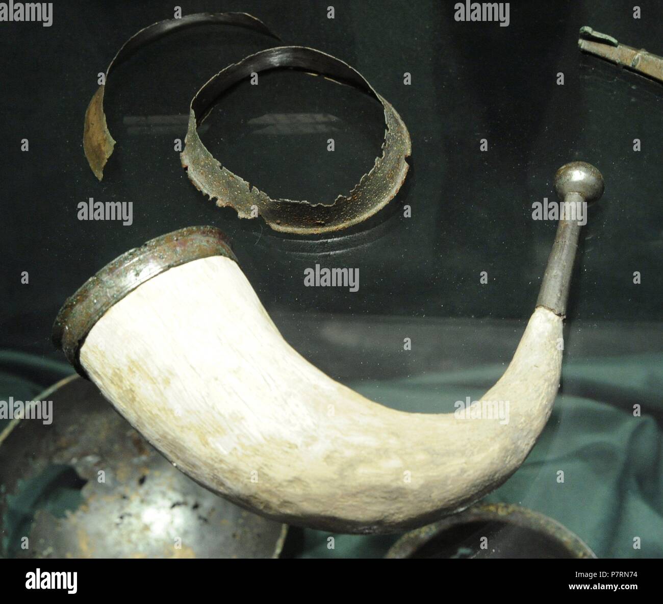 Drinking horn mounts. Gjonnes, Larvik k., Vestfold. Norway. Viking Age