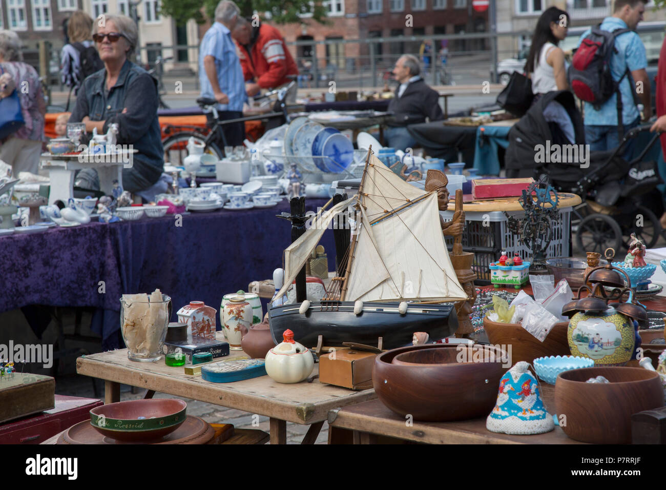 Artikmarked Antique Market, Thorvaldsens Plads Square, Copenhagen ...