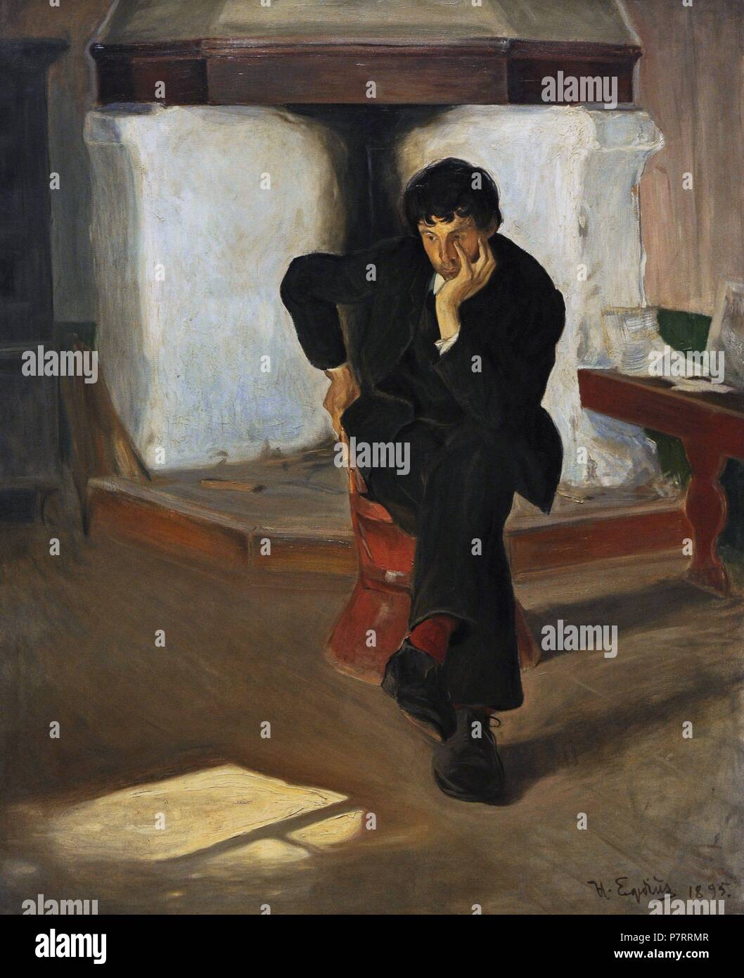 Portrait of the painter torleiv stadskleiv hires stock photography and