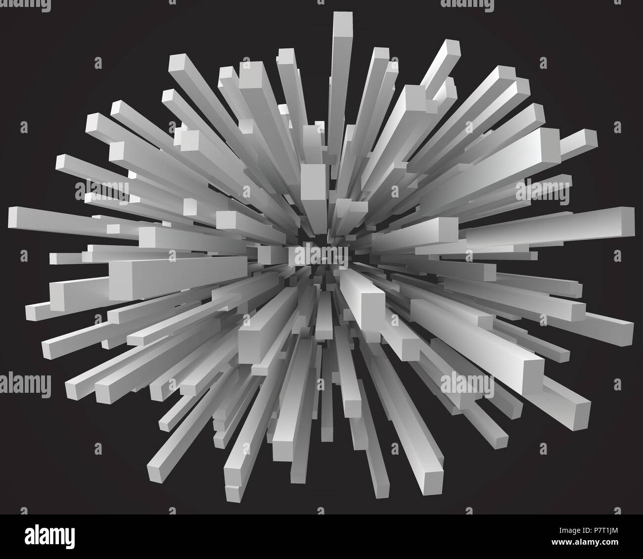 square rods abstract. 3d style vector illustration Stock Vector Image ...
