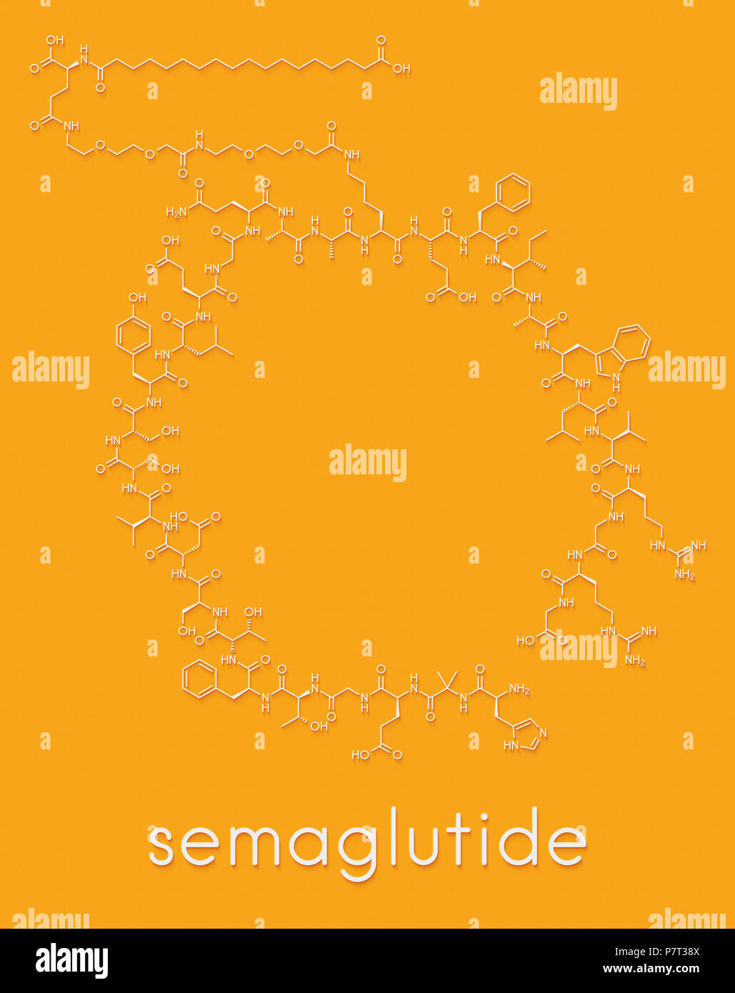 Semaglutide Diabetes Drug Molecule Incretin Agonist Skeletal Formula Stock Image Semaglutide Diabetes Drug Molecule Incretin Agonist Skeletal Formula Stock Image