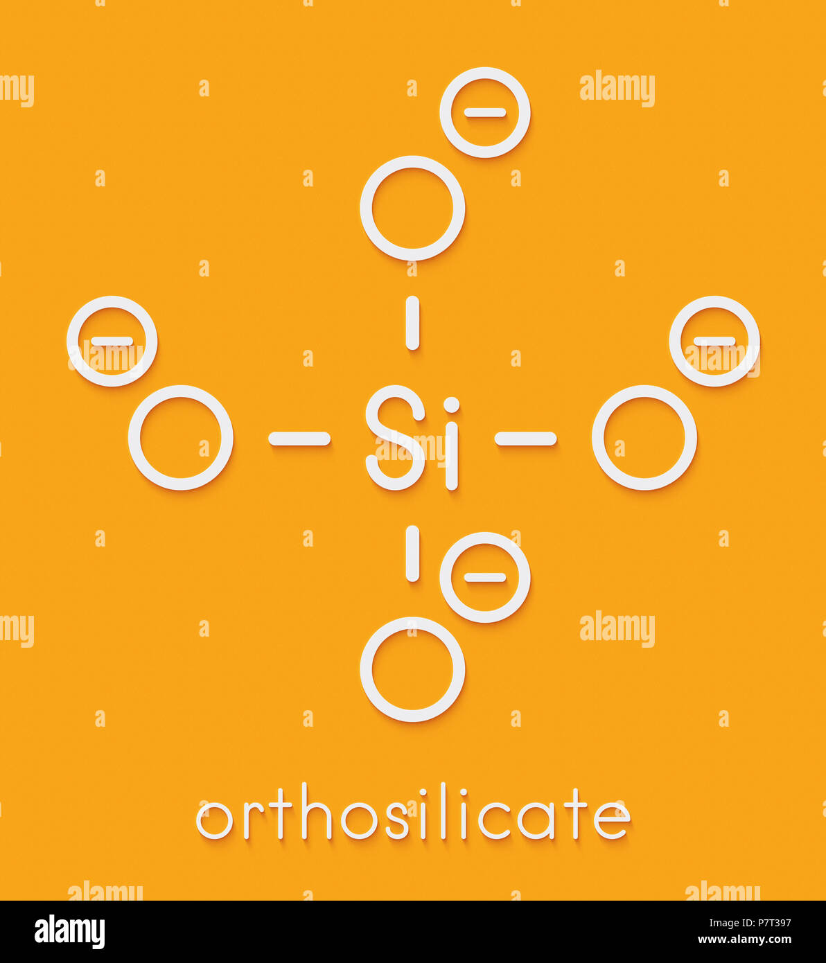 Orthosilicate (silicon tetroxide, silicate) anion, chemical structure
