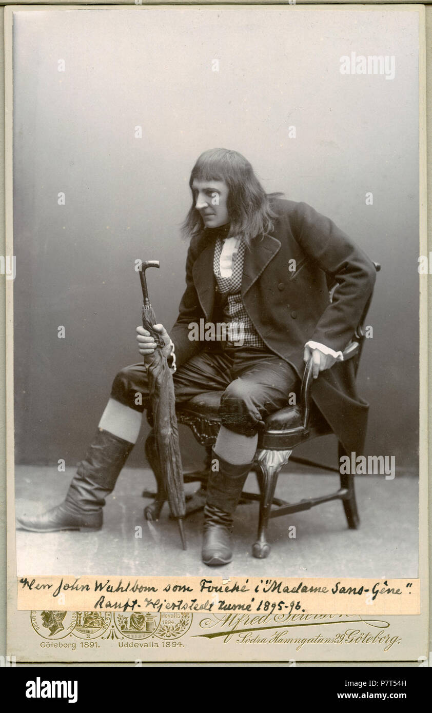 John Wahlbom som Fouché i Madame Sans-Gêne, Ranft & Hjertstedt-turné 1895-96 222 John Wahlbom, rollporträtt - SMV - H8 229 Stock Photo