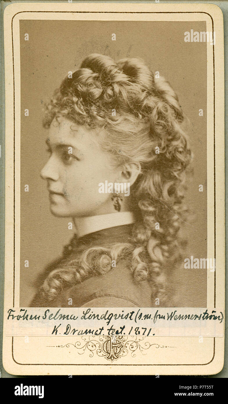 Selma Lindqvist, Kungliga Dramatiska teatern 1871 408 Zelma Lindqvist, porträtt - SMV - H9 015 Stock Photo