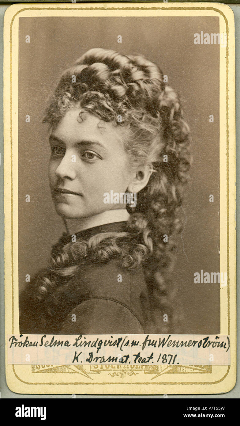 Selma Lindqvist, Kungliga Dramatiska teatern 1871 408 Zelma Lindqvist, porträtt - SMV - H9 016 Stock Photo