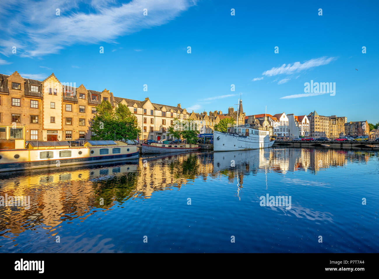 the shore of water of leith, edinburgh Stock Photo