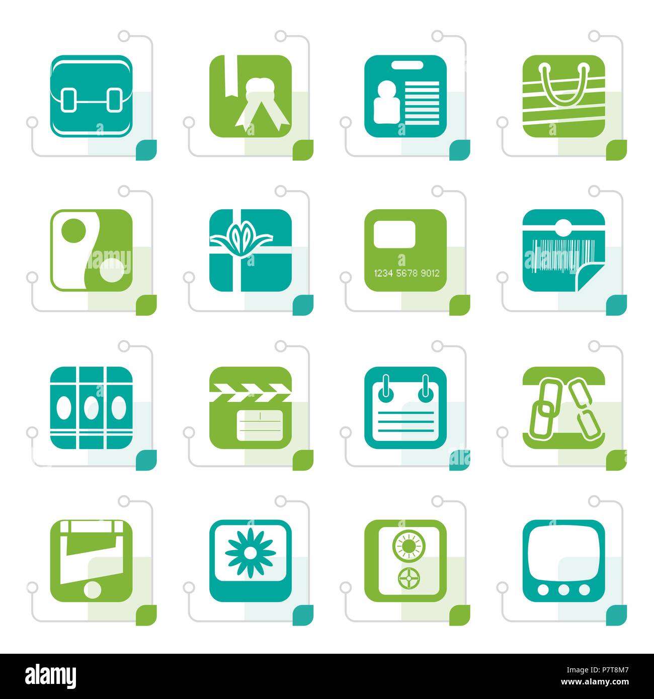 Stylized Business and Internet Icons - Vector Icon Set Stock Vector ...