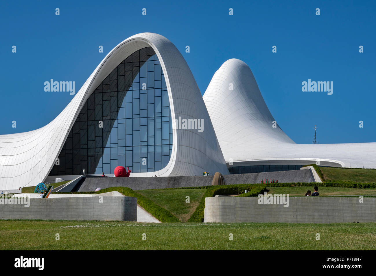 The Heydar Aliyev Center in Baku,Azerbaijan Stock Photo
